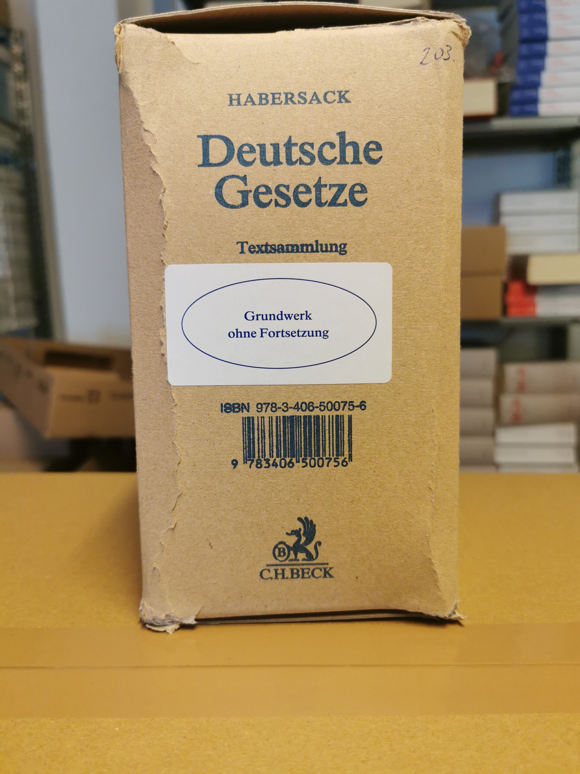 Habersack Deutsche Gesetze, ab 202. Auflage