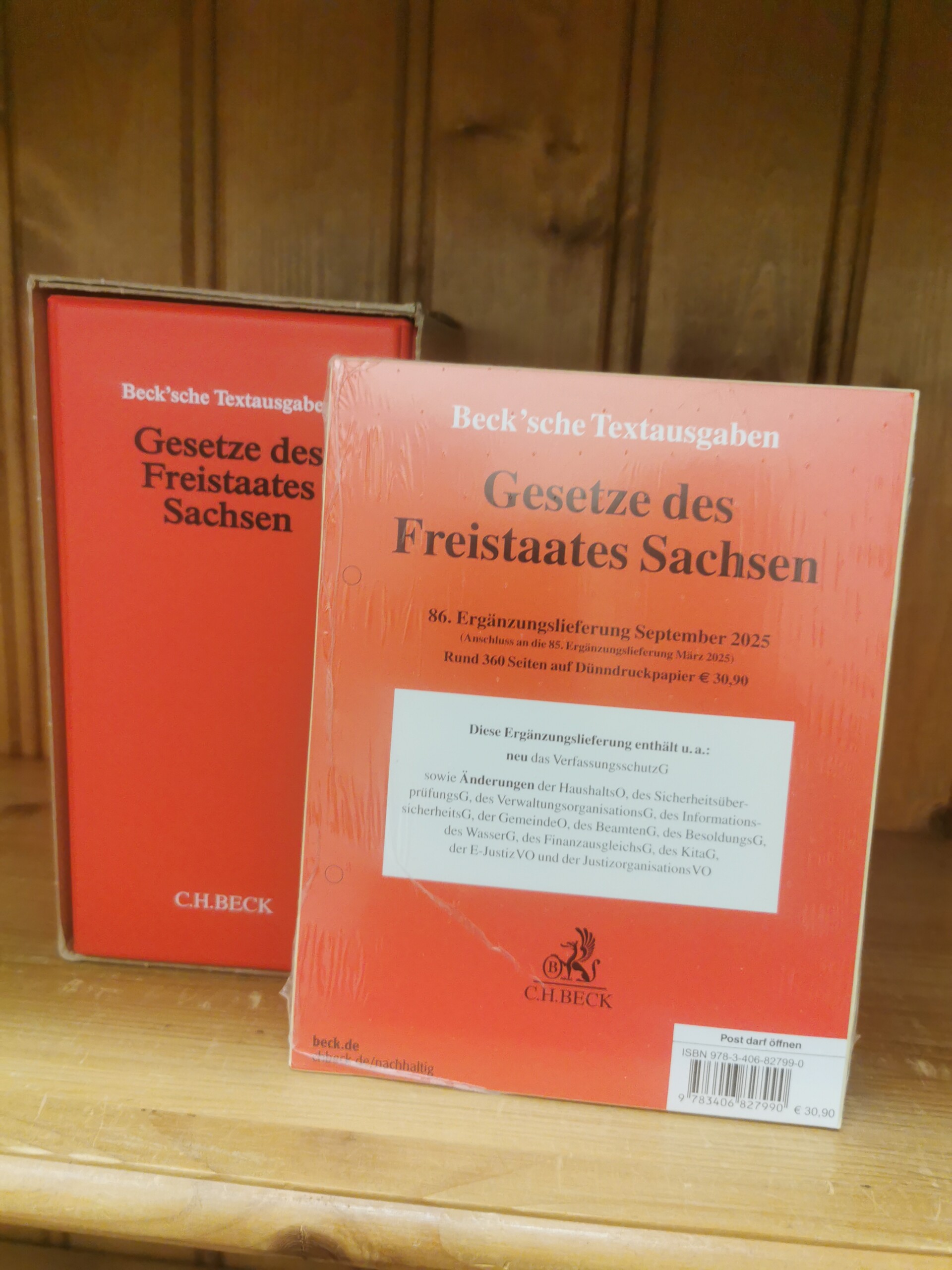 Gesetze des Freistaates Sachsen 85. Auflage + 86. EL (OVP)
