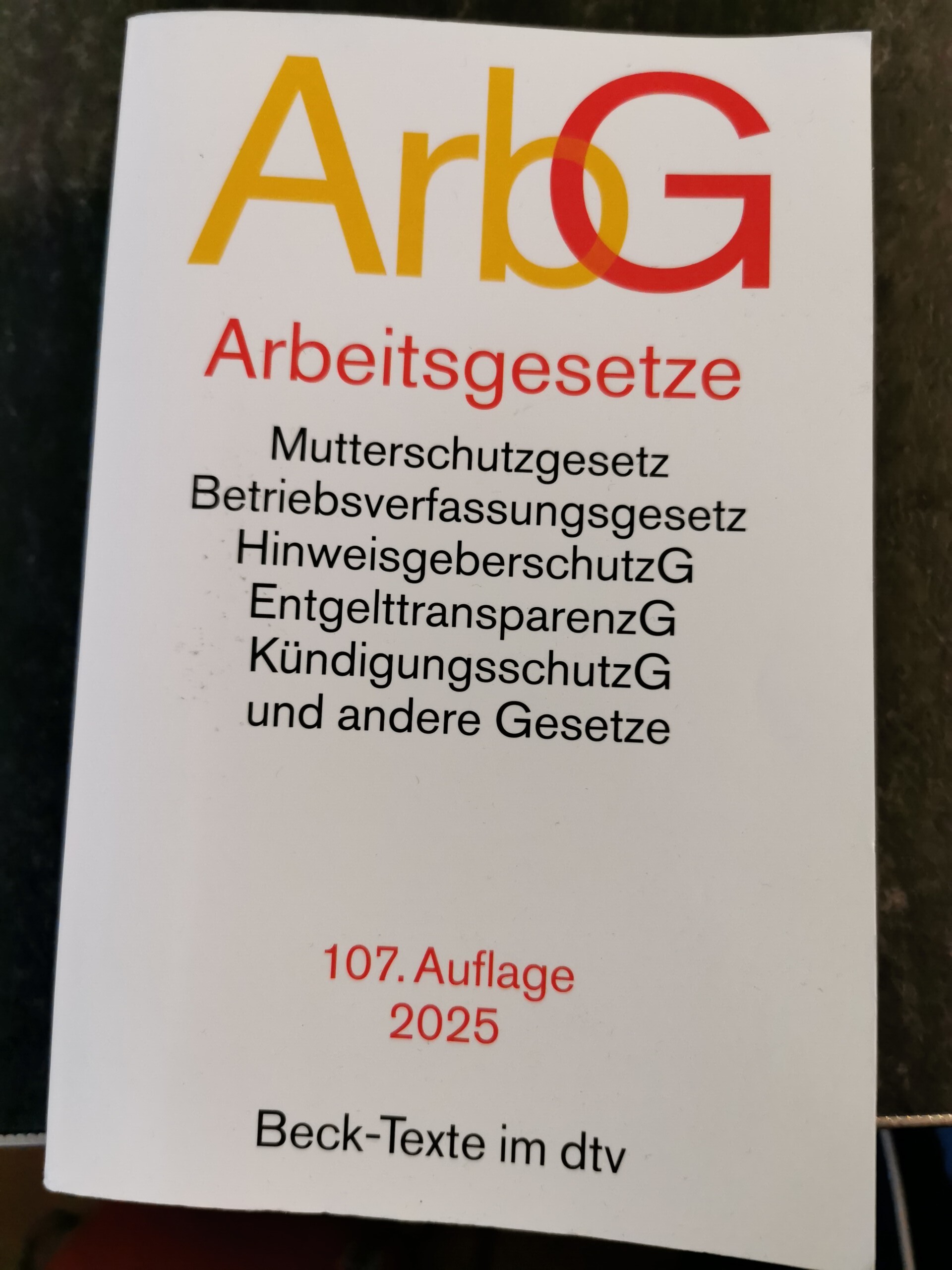 Spar-Paket dtv Arbeitsgesetze, diverse Auflagen, 5 Stück